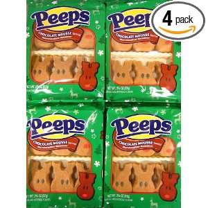 Peeps Chocolate Mousse Marshmallow Reindeer   Pack of 4  