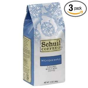 Schuil Coffee Michigan Maple, 12 Ounce (Pack of 3)  