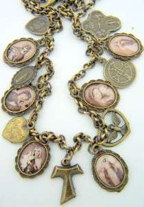 Franciscan Tau Cross Catholic Necklace Medal St. Saint Benedict 