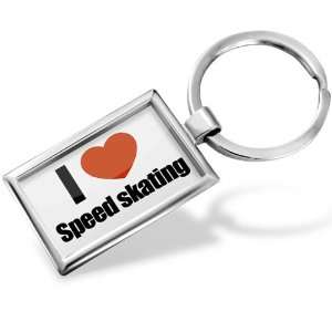  Keychain I Love speed skating   Hand Made, Key chain 