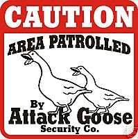 Caution Attack Goose Sign   Many Farm & Wildlife Animal  