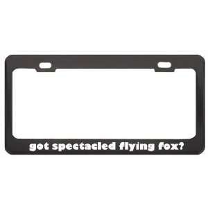 Got Spectacled Flying Fox? Animals Pets Black Metal License Plate 