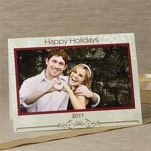  Snowflake Greetings Personalized Photo Christmas Cards 
