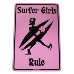  Surfer Girls Rule Street Sign