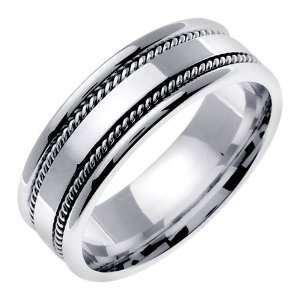   Surface Contemporary Womens 7 mm Platinum Comfort Fit Wedding Band