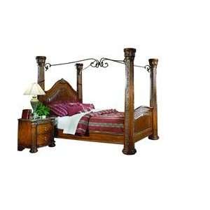 Spanish Hills Collection Leather Canopy Bedroom Set by Homelegance 