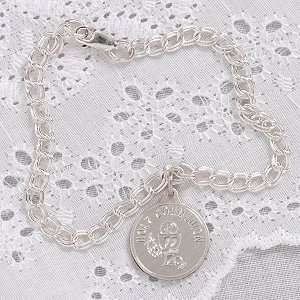    Personalized First Communion Sterling Charm Bracelet Jewelry