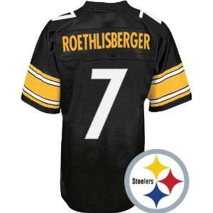   Roethlisberger BLACK Football Jersey SIZE 50/L (ALL are Sewn On and