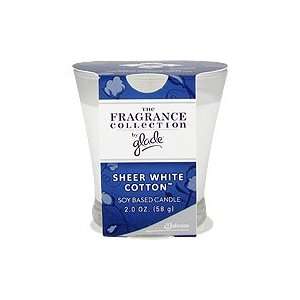 Sheer White Cotton Candle   Soy Based Candle, 2 oz Health 