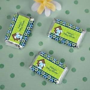 Boy Puppy Dog   20 Mini Candy Bar Wrapper Sticker Labels Baby Shower 
