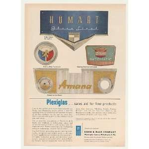  1955 Rohm & Haas Homart Amana Plexiglas Nameplates Print 