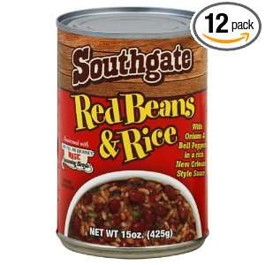 Southgate Red Beans N Rice, 15 Ounce (Pack of 12)  Grocery 