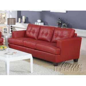  Contemporary Red Bonded Sofa