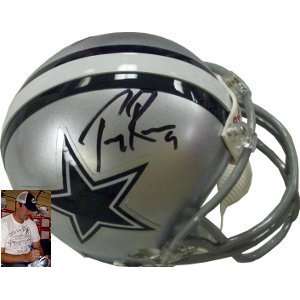  Autographed Tony Romo Mini Helmet   Replica   Autographed 