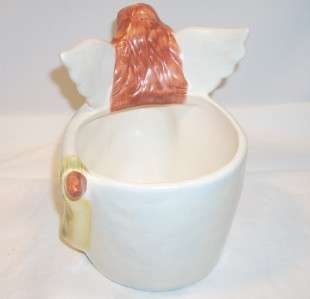 Russ Ceramic Pottery Decorative Angel Planter Vase  
