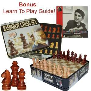  Kasparov Tin Chess Set Toys & Games