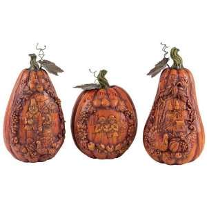  Pumpkin Sculpture, Set of 3