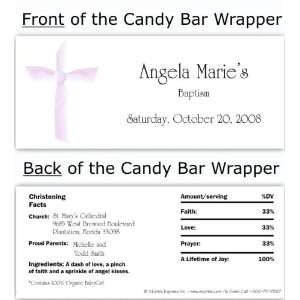 Pink Ribbon Cross Candy Wrapper