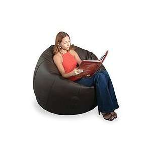  Leather beanbag couch, Deep Brown (single)