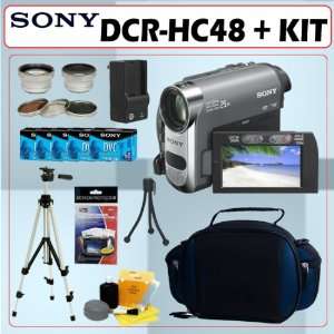  Sony DCR HC48 1MP MiniDV Handycam Camcorder + Deluxe 