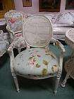 Vintage Oval Cane Back Dining Chairs (2) French Country