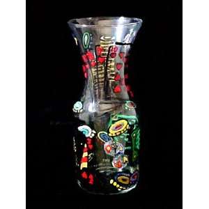  Casino Cards & Chips Design   Hand Painted   Carafe   .5 