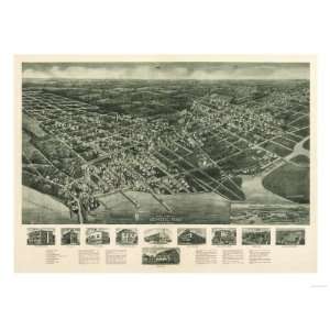  Somers Point, New Jersey   Panoramic Map Premium Poster 