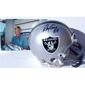 Ray Guy Autographed Mini Helmet with COA