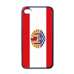   French Polynesia Flag Black Iphone 4   Iphone 4s Case