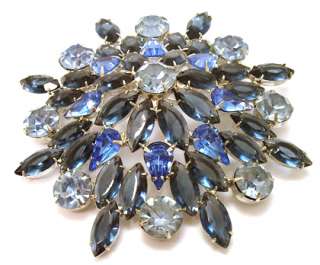   Huge Sapphire Blue Navette Chaton ProngSet Rhinestone Jewelry  