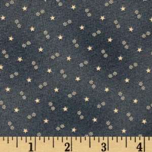  44 Wide Gettysburg Remembrance Ditzy Stars Grey Fabric 