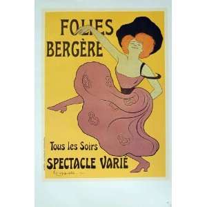   c1977 POSTER BERGERE PARIS MUSIC HALL TOUS LES SOIRS