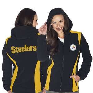   Steelers Ladies Soft Shell Hooded Full Zip Jacket