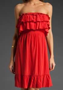 Rebecca Taylor Cherry Red Chelsea Strapless Dress NWT 2  