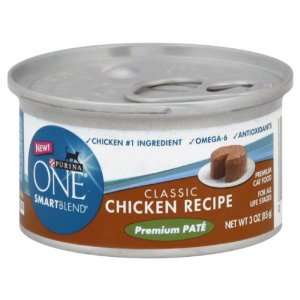   Cat Food, Premium Pate, Classic Chicken Recipe , 3 Oz, (Pack of 4