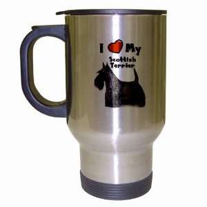    I Love My Scottish Terrier Scottie Travel Mug