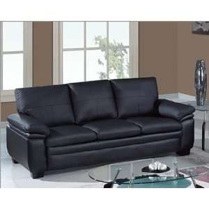    Global Furniture Black Bonded Leather Sofa GF2225S