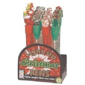  Christmas Light Up Pen Case Pack 60