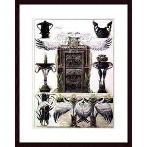   Print   Swans   Artist A. Seder  Poster Size 24 X 18