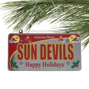   State Sun Devils Metal License Plate Ornament
