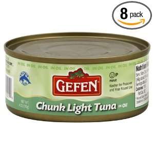 Gefen Tuna, Light Chunk Cottonseed Oil, 6 Ounce (Pack of 8)  