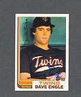 Dave Engle signed Minnesota Twins 1982 Topps baseball c