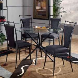   Cierra Five Piece Round Dining Set in Black 4637DTBCBLK Furniture