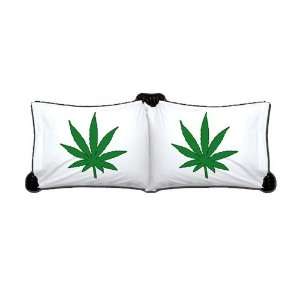  Snooze City Designs   Green Leaf Pillow Case Set