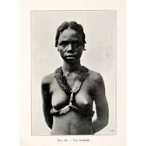  1930 Print Vai Woman Nudity Sierra Leone Africa Liberia 