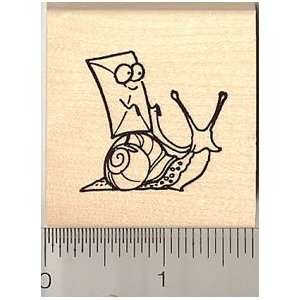  Cartoon Snail Mail Rubber Stamp   Wood Mounted Arts 
