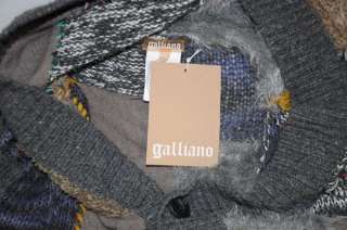   435 John Galliano Hooded Sleeveless Sweater Cardigan Vest US M EU 50