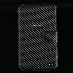 Zenus Prestige Carbon genuine Leather Wallet Case For Samsung Galaxy 
