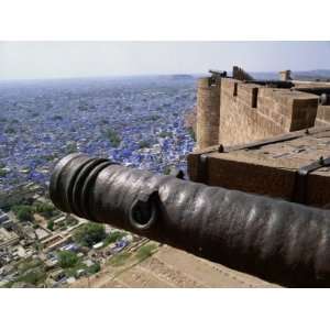  Old Cannon and View over Old City from Fort, Jodhpur 