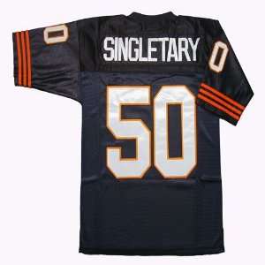 Chicago Bears 50 Mike Singletary Throwback Blue Jerseys Authentic 